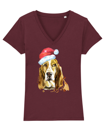 Droopy Dog Santa Hat Burgundy