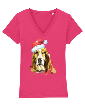 Droopy Dog Santa Hat Raspberry