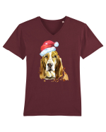 Droopy Dog Santa Hat Tricou mânecă scurtă guler V Bărbat Presenter