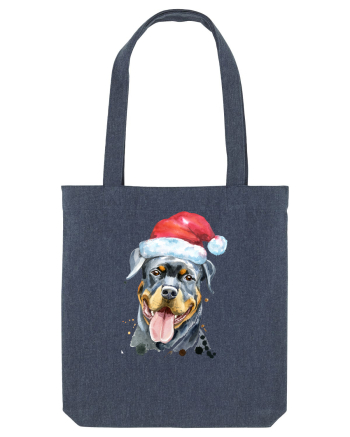 Rottweiler Santa Hat Midnight Blue