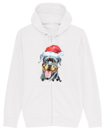 Rottweiler Santa Hat Hanorac cu fermoar Unisex Connector
