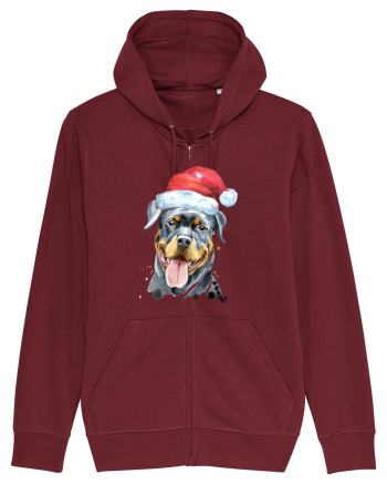 Rottweiler Santa Hat Burgundy