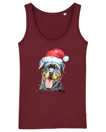 Rottweiler Santa Hat Burgundy