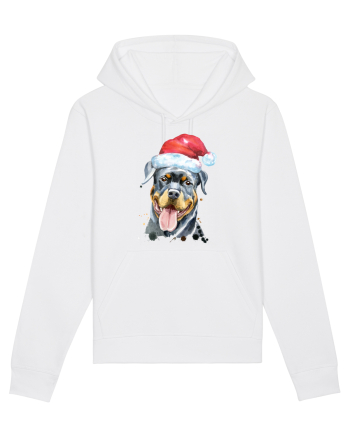 Rottweiler Santa Hat White