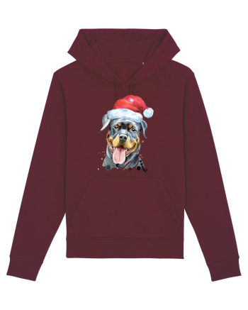 Rottweiler Santa Hat Burgundy