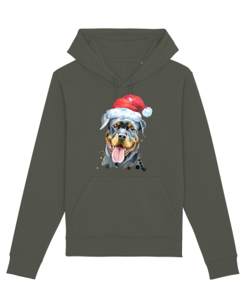 Rottweiler Santa Hat Khaki