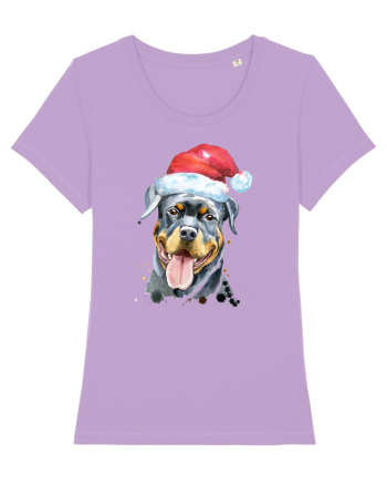 Rottweiler Santa Hat Lavender Dawn