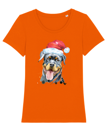 Rottweiler Santa Hat Bright Orange