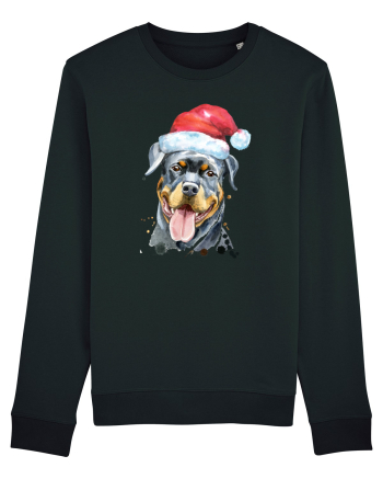 Rottweiler Santa Hat Black