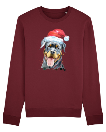 Rottweiler Santa Hat Burgundy