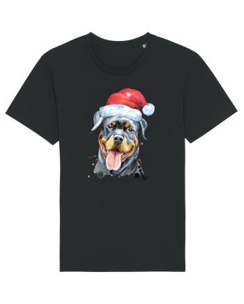 Rottweiler Santa Hat Black
