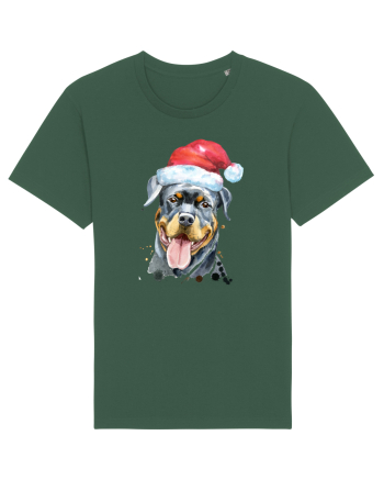 Rottweiler Santa Hat Bottle Green