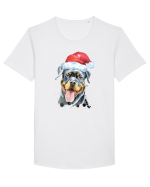 Rottweiler Santa Hat Tricou mânecă scurtă guler larg Bărbat Skater