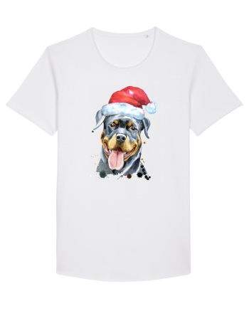 Rottweiler Santa Hat White