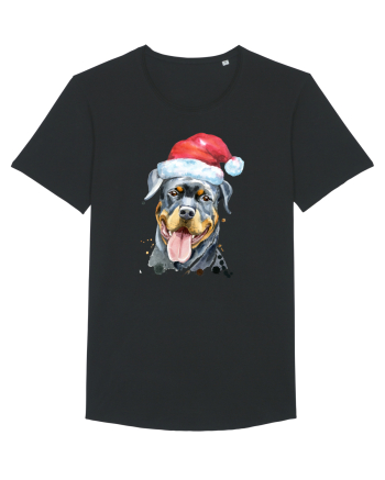 Rottweiler Santa Hat Black