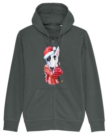 Bullterrier Santa Hat Anthracite