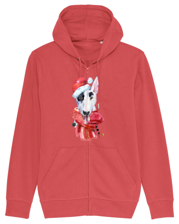 Bullterrier Santa Hat Carmine Red
