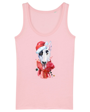 Bullterrier Santa Hat Cotton Pink