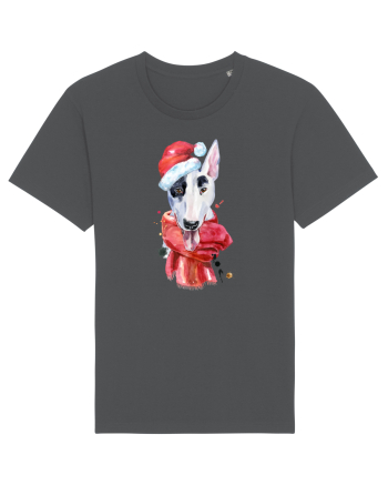 Bullterrier Santa Hat Anthracite