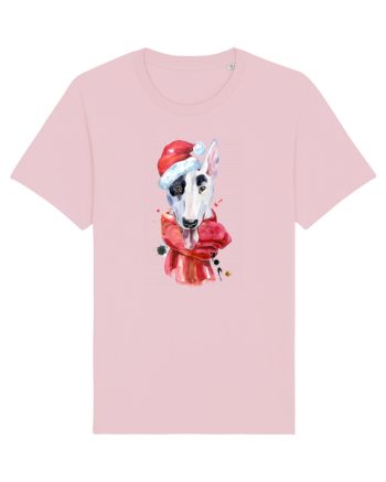 Bullterrier Santa Hat Cotton Pink