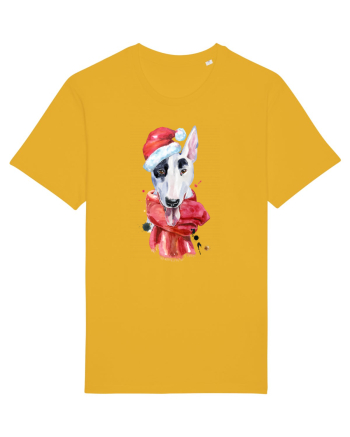 Bullterrier Santa Hat Spectra Yellow