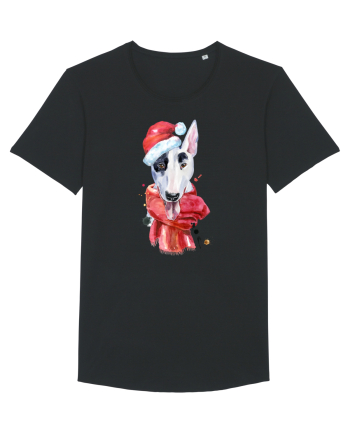 Bullterrier Santa Hat Black