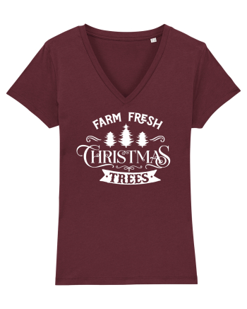 Farm Fresh Trees White Burgundy
