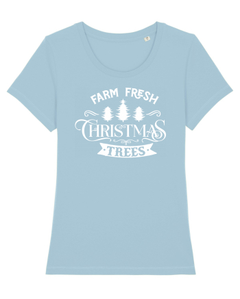 Farm Fresh Trees White Sky Blue