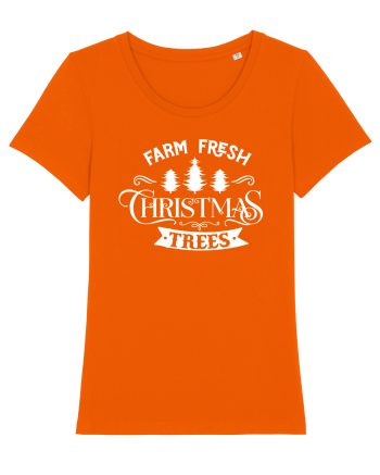 Farm Fresh Trees White Bright Orange