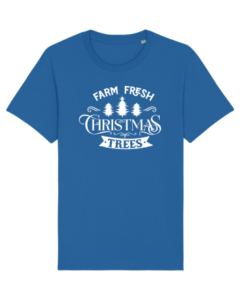 Farm Fresh Trees White Royal Blue