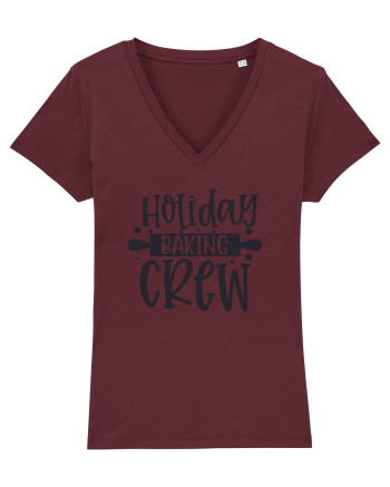 Holiday Baking Crew Black Burgundy