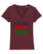 Holiday Baking Crew Colored Tricou mânecă scurtă guler V Damă Evoker