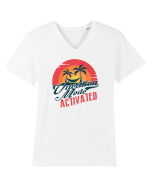 Vacation Mode Activated Tricou mânecă scurtă guler V Bărbat Presenter