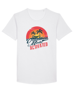 Vacation Mode Activated Tricou mânecă scurtă guler larg Bărbat Skater