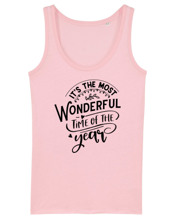 Its the most wonderful time Black Cotton Pink