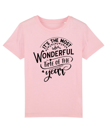 Its the most wonderful time Black Cotton Pink