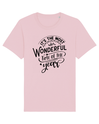 Its the most wonderful time Black Cotton Pink