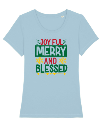 Joyful Merry and Blessed Sky Blue