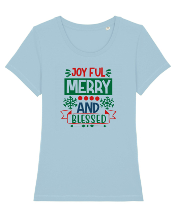 Joyful And Merry Sky Blue