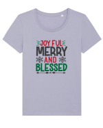 Joyful And Merry 4 Tricou mânecă scurtă guler larg fitted Damă Expresser