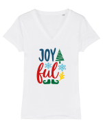 Joyful Feet Green Tricou mânecă scurtă guler V Damă Evoker