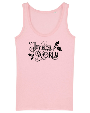Joy to the World Black Cotton Pink