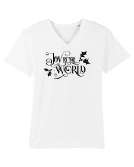 Joy to the World Black Tricou mânecă scurtă guler V Bărbat Presenter
