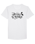 Joy to the World Black Tricou mânecă scurtă guler larg Bărbat Skater