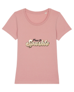 Sparkle Tricou mânecă scurtă guler larg fitted Damă Expresser