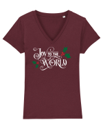 Joy to the World Colours Tricou mânecă scurtă guler V Damă Evoker