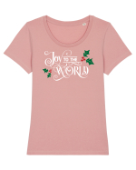 Joy to the World Colours Tricou mânecă scurtă guler larg fitted Damă Expresser