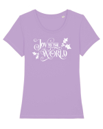 Joy to the World White Tricou mânecă scurtă guler larg fitted Damă Expresser