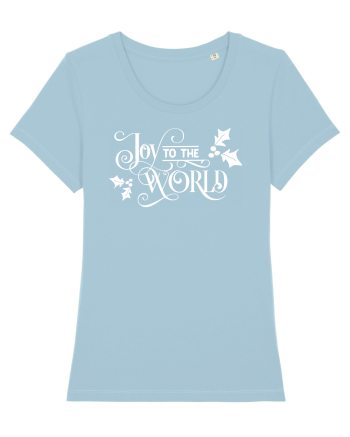 Joy to the World White Sky Blue