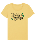 Joy to the World 2 Tricou mânecă scurtă guler larg fitted Damă Expresser